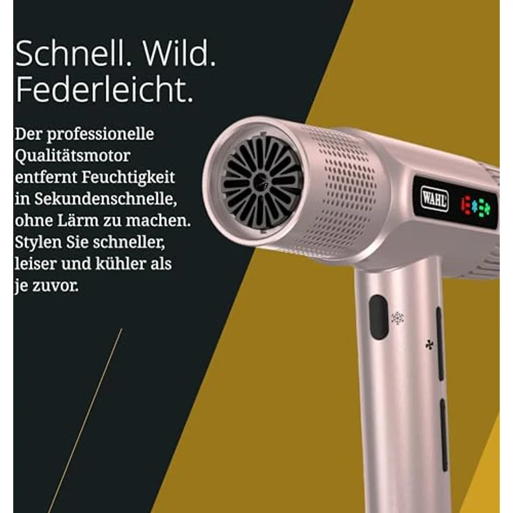 Wahl Vanquish, Professioneller Haartrockner mit FlowControl-Technologie, geräuscharm, ionisch, Rose Gold – Bild 4