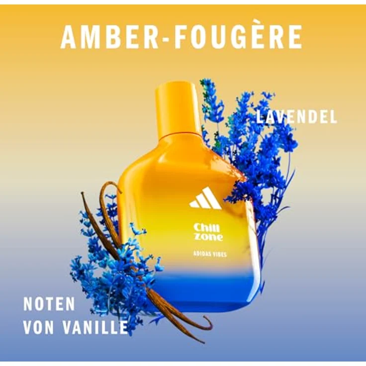 adidas Vibes Chill Zone Eau de Parfum, entspannender Unisex-Duft mit würzigen Noten, 100ml – Bild 3