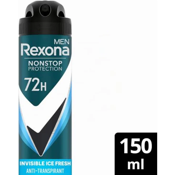 Rexona Men Nonstop Protection Deospray Anti-Transpirant Invisible Ice, 150 ml, 72h Schutz vor Schweiß und Geruch, eiskalter Duft mit Zitrusnoten – Bild 2