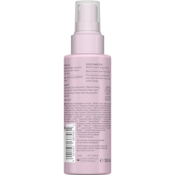 lavera Leave In Spray Smooth & Silk, Anti-Frizz Pflege ohne Silikone für gesundes, glänzendes Haar - 100ml, vegan, Naturkosmetik – Bild 4