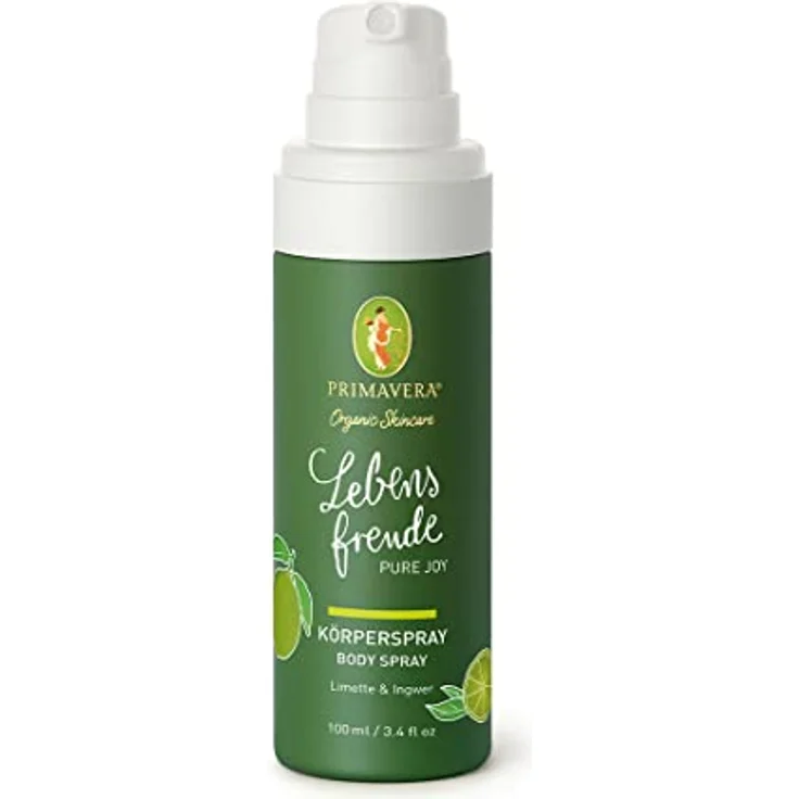 PRIMAVERA Lebensfreude Körperspray 100 ml – Body Spray, Naturkosmetik – Limette, Ingwer Duft – inspirierend, erfrischend – vegan – Bild 3