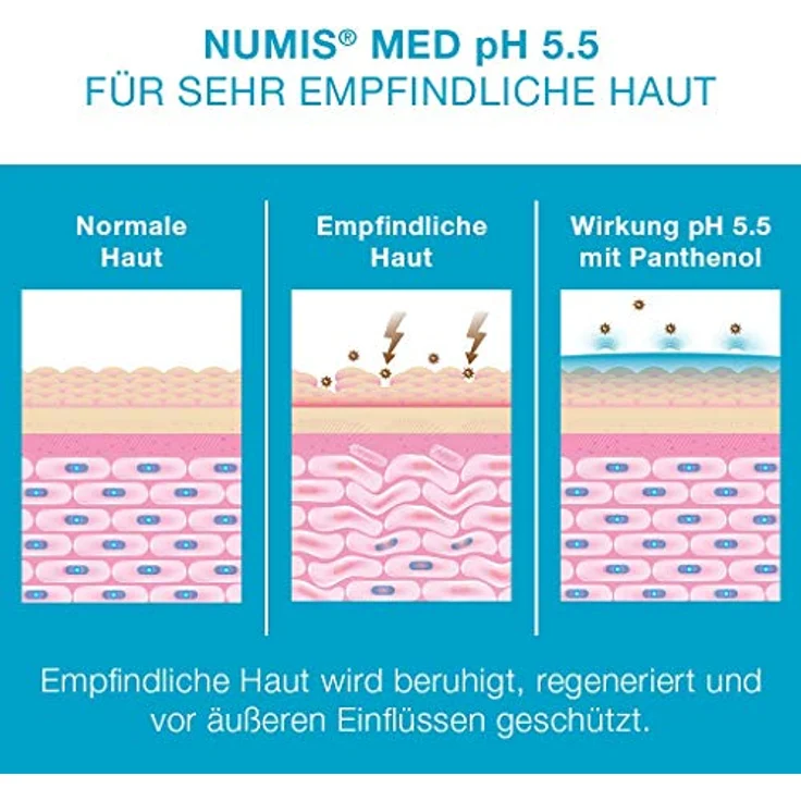 numis med Shampoo ph 5.5 - Hautberuhigendes Haarshampoo für sehr empfindliche & sensible Haut - vegane Haarpflege ohne Silikone, Parabene & Mineralöl - Haar Shampoo (1x 200 ml) – Bild 4