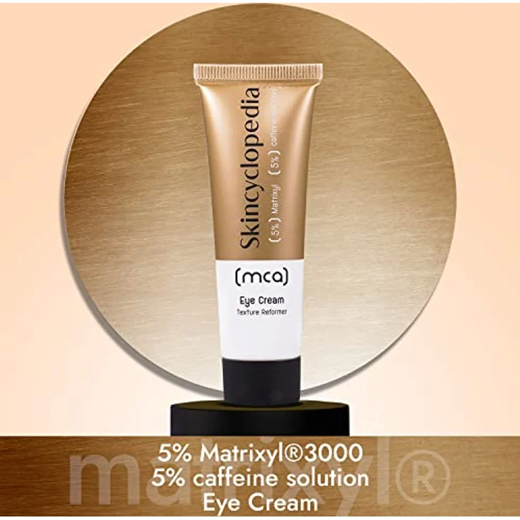 Skincyclopedia 5% Koffein Augencreme gegen Falten und Augenringe mit Matrixyl, Anti Aging Peptide Augenkonturcreme, Caffeine Eye Cream with Peptides, Hochwirksame Gesichtspflege, 30ml – Bild 2