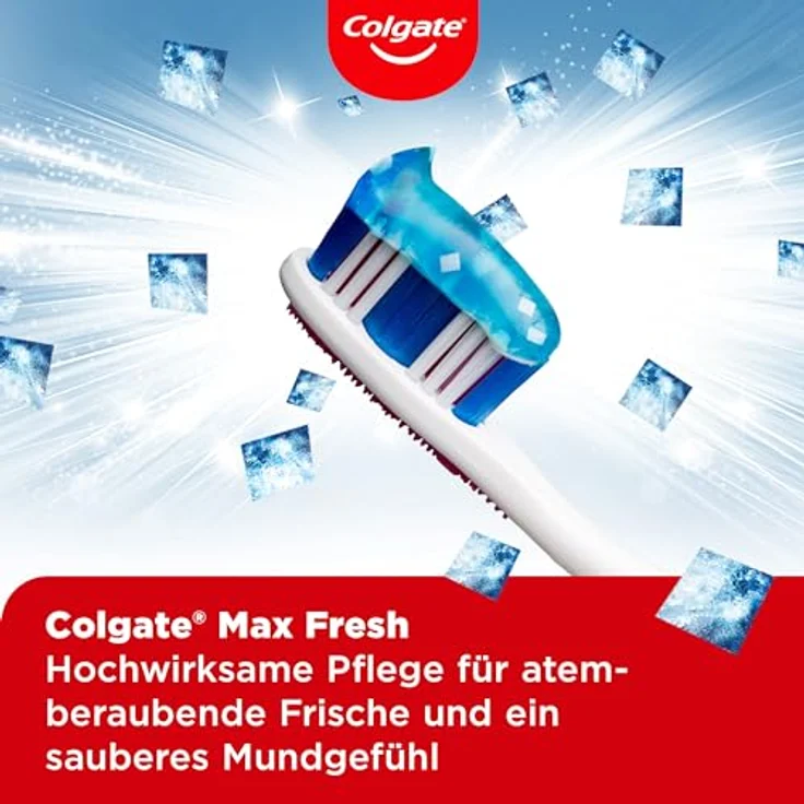 Colgate Max Fresh Cooling Crystals Zahnpasta, 12er Pack (12 x 75 ml) – Bild 6