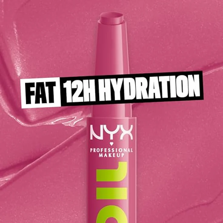 NYX Professional Makeup Fat Oil Slick Click, tönender Lippenbalsam in 07 DM Me, 2 g, pflegt und glättet die Lippen – Bild 3