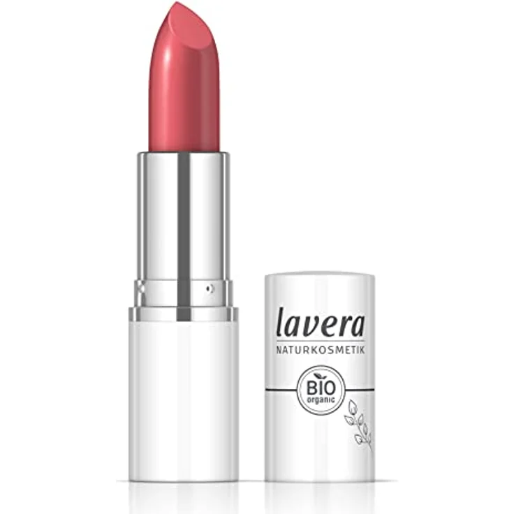 lavera Cream Glow Lipstick -Watermelon 07 - Intensive Farbe - Glänzendes Finish - Hoher Tragekomfort - Bis zu 6 Stunden Halt - vegan - Naturkosmetik (1x 18 g) – Bild 1