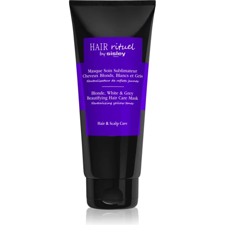 Hair Rituel by Sisley Blonde, White & Grey Beautifying Hair Care Mask, 200 ml, neutralisiert Messinguntertöne, für weich glänzendes Haar