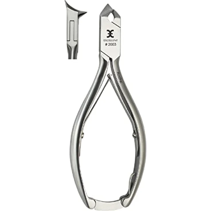 Profi Nagelzange Fußnagelzange aus Edelstahl für leicht bis sehr starke & dicke Fußnägel - scharf - NEU (Kopfschneider - starke Nägel-2006)