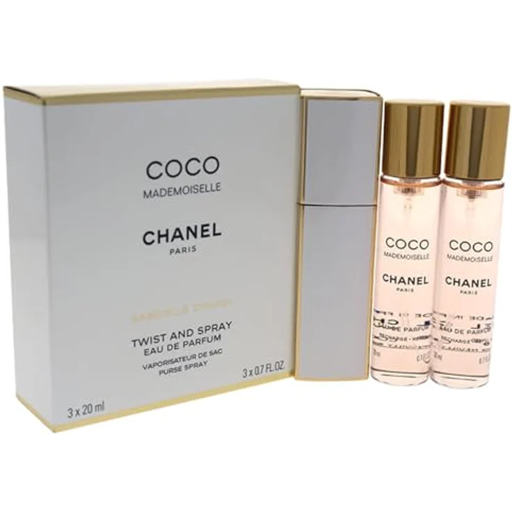 Chanel Coco Mademoiselle femme/woman, Eau de Parfum, 3 x 20 ml (1 Taschenzerstäuber und 2 Nachfüller) - Orientalisch, frisch – Bild 1