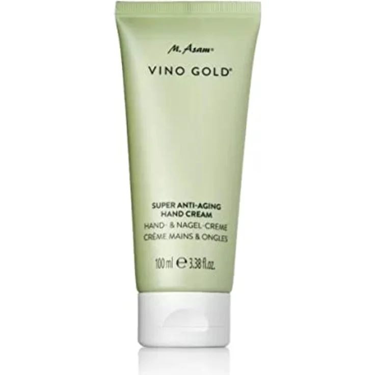 M Asam VINO GOLD Anti-Aging Nagel- & Handcreme (100 ml) – für seidig-zarte Hände, Cupuaçubutter & Traubenkernöl spenden intensive Feuchtigkeit, mit Biotin, Calcium & Panthenol, vegane Maniküre – Bild 1