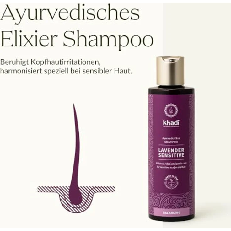 Khadi Naturkosmetik Ayurvedisches Elixier Shampoo 200 ml – Bild 3