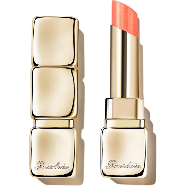 GUERLAIN KissKiss Bee Glow, nährender und feuchtigkeitsspendender Lippenbalsam, Farbton 389 Pearly Peach, 100 g