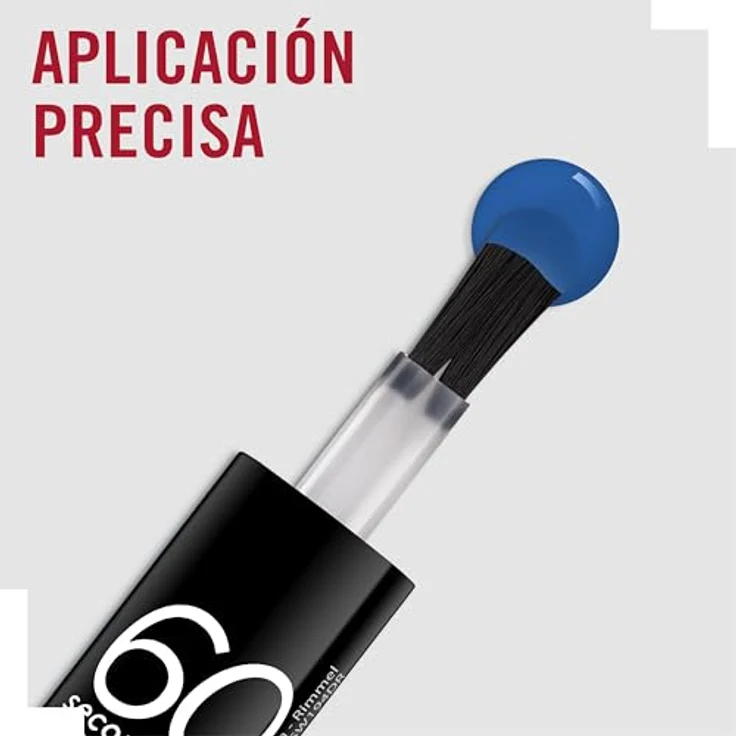 Rimmel London 60 Seconds Super Shine Schnelltrocknender Nagellack 8 ml Farbton 828 Danny Boy, Blue! – Bild 5
