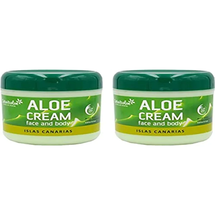 Tabaibaloe TABAIBA Aloe Vera Gesichtscreme und Körpercreme, 2 x 300 ml, feuchtigkeitsspendend und hautberuhigend