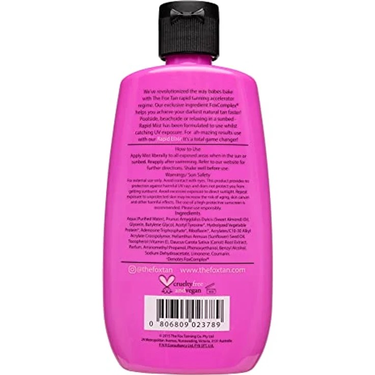 The Fox Tan - Bräunungsbeschleuniger - Rapid Candy Oil - ohne Selbstbräuner für den Körper, Tanning-Öl mit Kokos-, Mandel- und Jojoba-Öl, vegan, 120 ml – Bild 2
