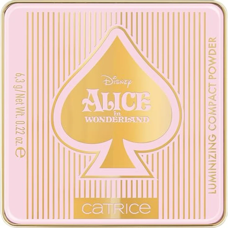 Catrice Disney Alice in Wonderland Aufhellendes Kompakt-Puder, Farbton C01 Slightly Confused, 6.3 g – vegan, samtiges Finish, mattierend – Bild 2