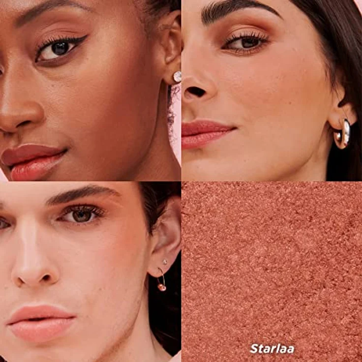 Benefit Blush Starlaa, Mini Rouge 2,5 g in rosig-bronzener Farbe, schweißfest und feuchtigkeitsbeständig mit glitzerndem Schimmer – Bild 3