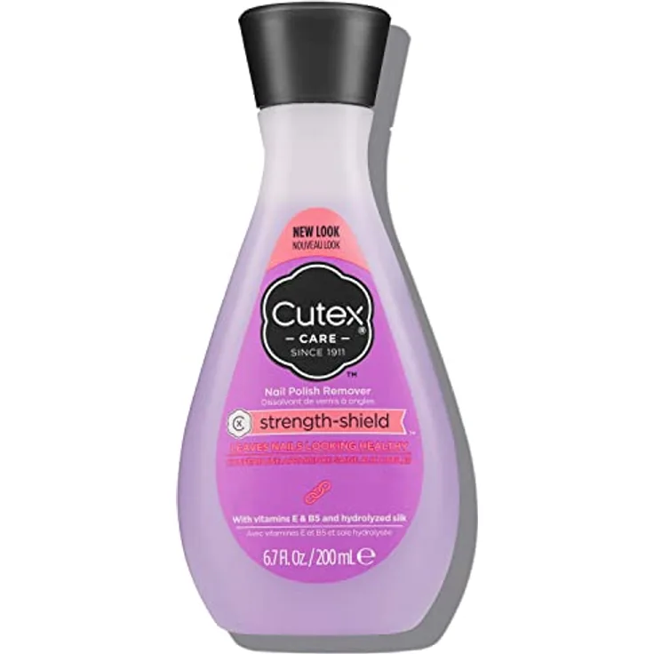 Cutex Strength-Shield Nagellackentferner, schnell wirkende Formel mit Vitamin E und B5, hydrolisierter Milch, 150ml
