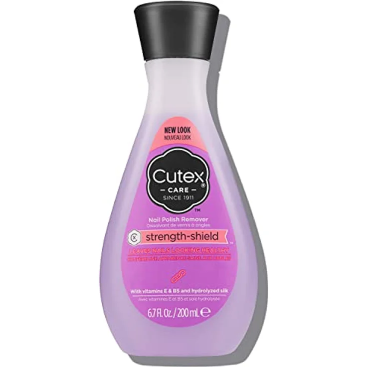 Cutex Strength-Shield Nagellackentferner, schnell wirkende Formel mit Vitamin E und B5, hydrolisierter Milch, 150ml – Bild 1