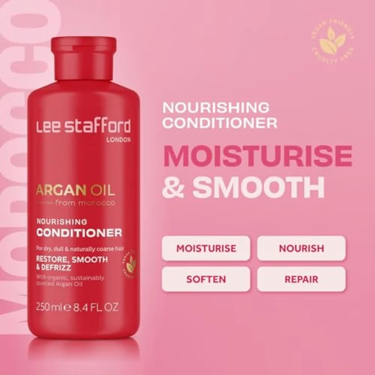 Lee Stafford ArganOil Nourishing Conditioner, feuchtigkeitsspendend mit luxuriösem Arganöl, 200ml – Bild 2