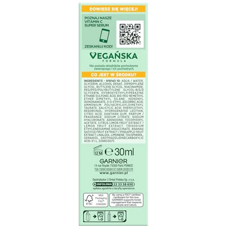 Garnier Vitamin C Serum, Aufhellendes Gesichtsserum mit Niacinamid und Salicylsäure, 30 ml – Bild 5