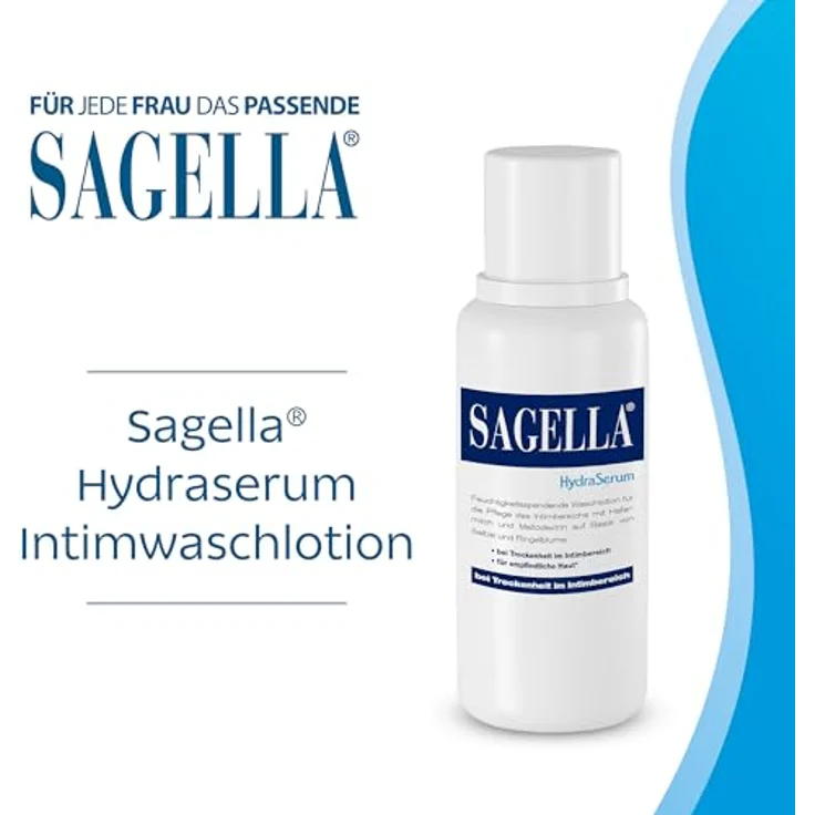 SAGELLA hydraserum Intimwaschlotion, 200 ml, sanft für sensible Haut bei Trockenheit im Intimbereich – Bild 2