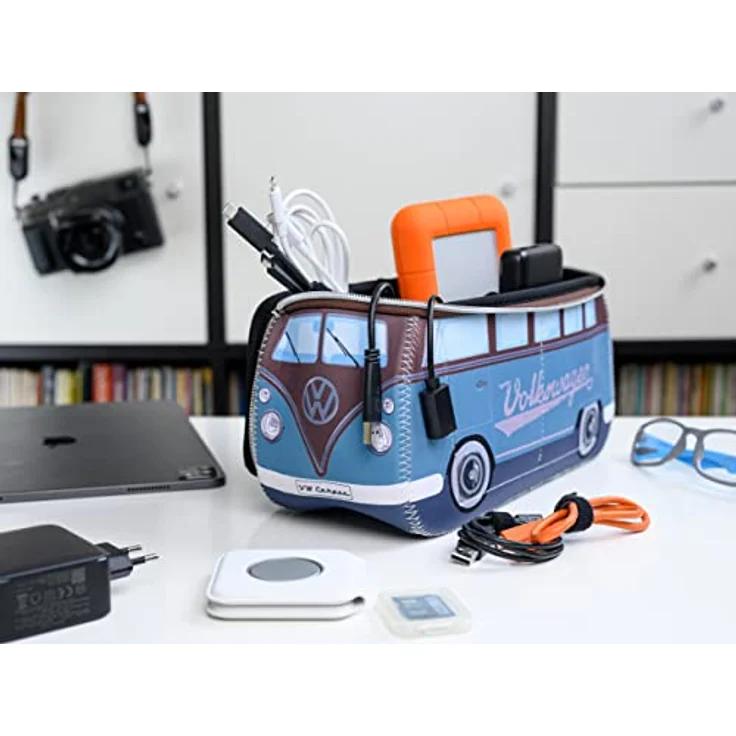 Vw Bulli T1 Neopren 3D Universaltasche Petrol Braun – Bild 7
