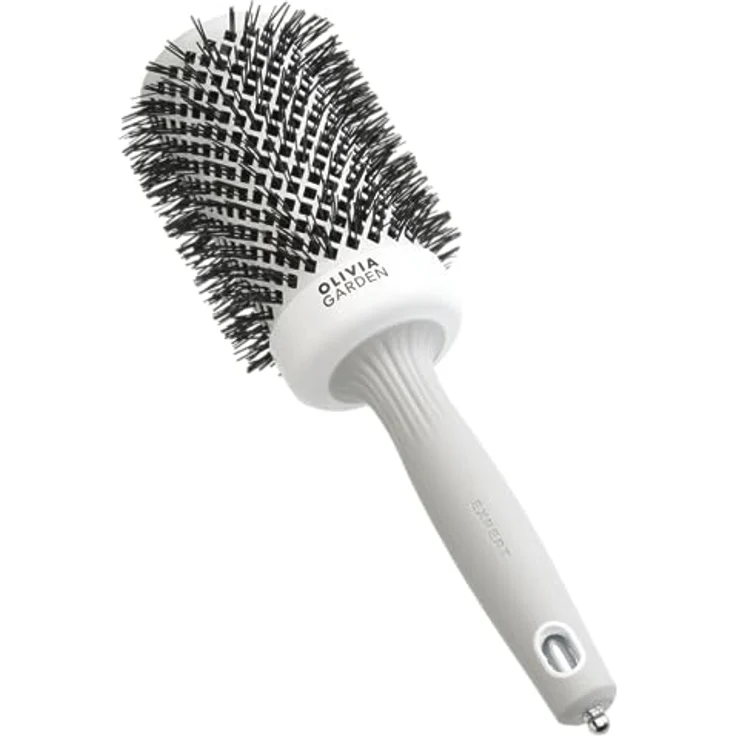 Olivia Garden - Expert Blowout Shine Haarbürste, Weiß und Grau, 55 – Bild 2