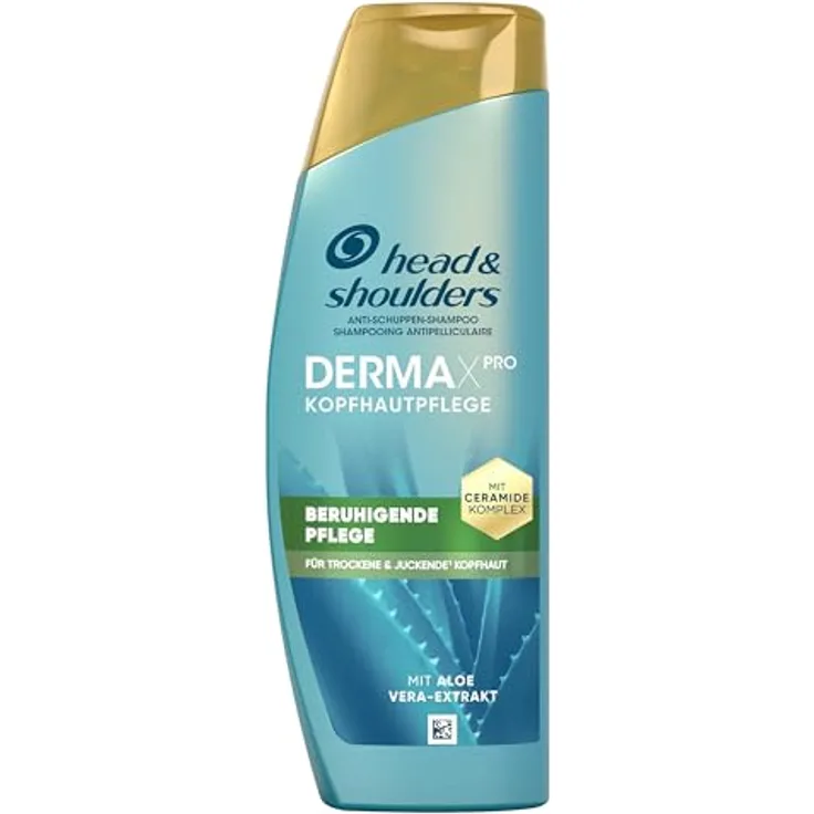 Head & Shoulders DermaXPro Beruhigende Pflege Anti-Schuppen-Shampoo 250ml, Aloe Vera-Extrakt & Ceramide-Komplex, Beruhigt Trockene, Juckende Kopfhaut, mit Kaktus-Extrakt & Vitamin E