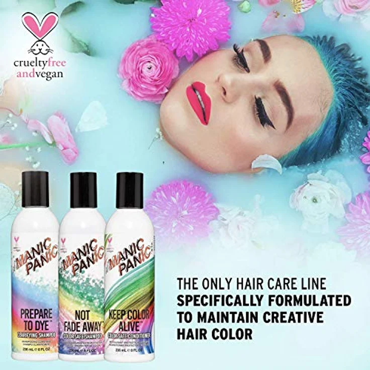 Manic Panic Prepare To Dye Clarifying Shampoo, Vegan & Cruelty Free, 236ml - Für optimale Farbvorbereitung, entfernt Öle, UV-Schutz, mit Ginseng- und Rosmarinextrakt – Bild 4