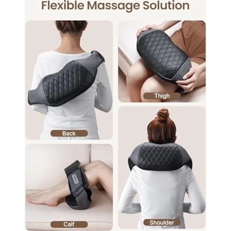 RENPHO Nackenmassagegerät mit Wärme, 4D-Tiefenknetmassage und 3 Intensitätsstufen, Rückenmassagegerät für Zuhause und Auto – Bild 5