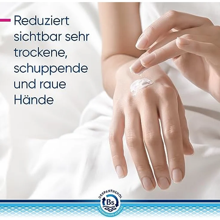 Bepanthol DERMA Regenerierender Handbalsam für die tägliche Pflege, beruhigt sofort juckende, trockene Hände, zieht schnell ein und spendet bis zu 48h Feuchtigkeit. Mit B5-Regenerations-Komplex, 50ml – Bild 3