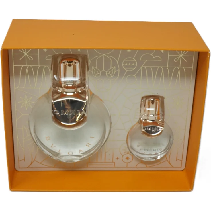 Bvlgari Omnia Crystalline Eau de Toilette Set, 100 ml + 15 ml, leichter floraler Duft mit Bambus und Birne