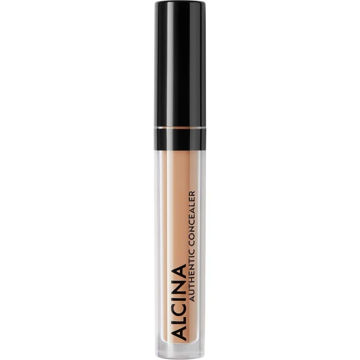 Alcina Authentic Concealer, 7 ml, mittlere bis hohe Deckkraft, natürlicher Nude-Farbton, Flock-Applikator