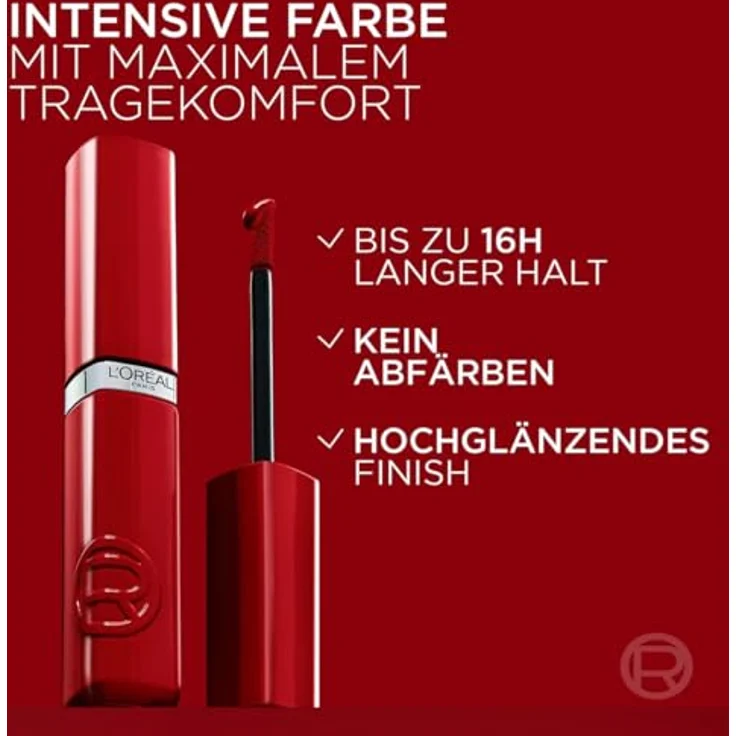 L’Oréal Paris Infaillible Laque Resistance Lippenstift 550 Noir Cherry, wischfester 2-in-1 Lippenstift mit langanhaltendem Glanz – bis zu 16H Halt, 4.3 ml – Bild 3