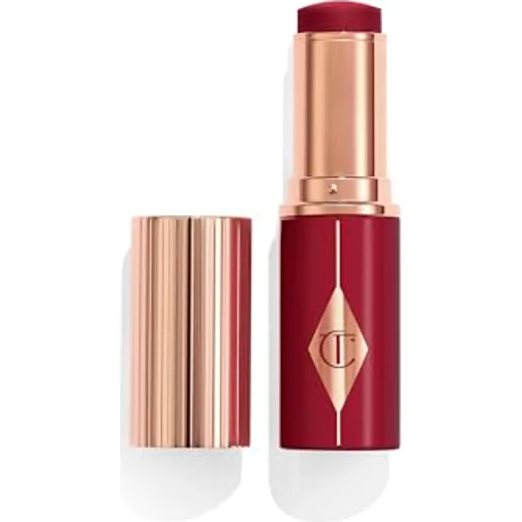 Charlotte Tilbury Unreal Blush Healthy Glow Stick, Rouge & Bronzer, 9g, Berry Glow, skincare-infused, buildable Textur