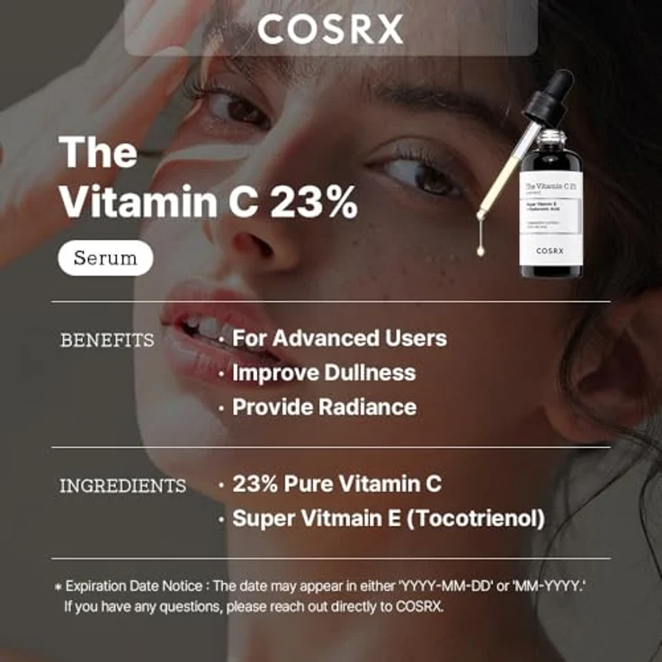 Cosrx Vitamin C 23 Serum, Gesichtsserum mit 23% reinem Vitamin C, Hyaluronsäure & Super Vitamin E, 20 g – Bild 2