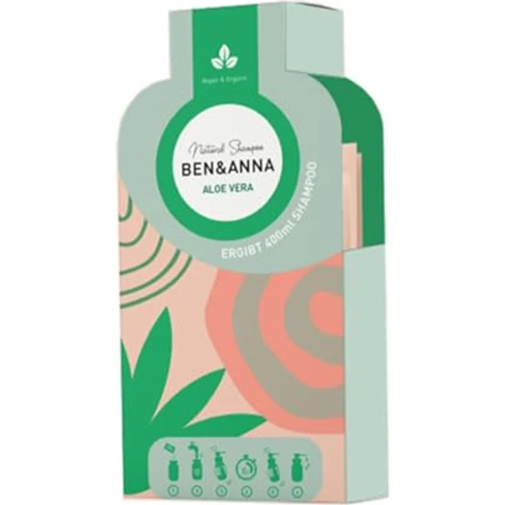 Ben&Anna Shampooflakes, Aloe Vera Shampoo in Flockenform, 2x20g für jeden Haartyp, angenehmes Aroma – Bild 3
