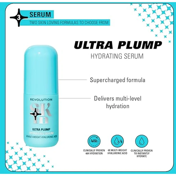 Revolution Skincare Happy Hydrate Ultra Plump, Gesichtsserum mit Hyaluronsäure, intensiv hydratisierend, 30 ml – Bild 2