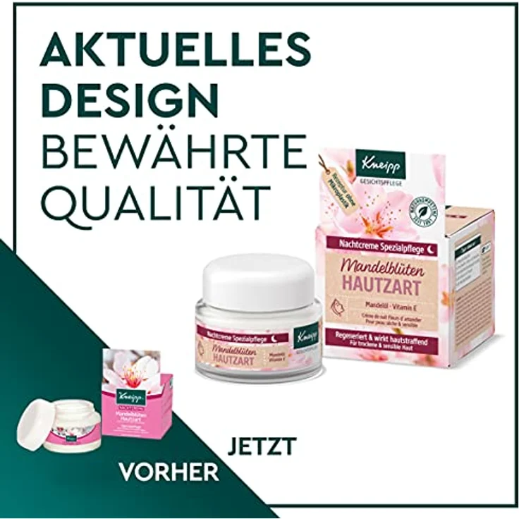 Kneipp Pflege Gesichtspflege Nachtcreme Mandelblüten Hautzart 50 ml Tagespflege für Damen und Herren – Bild 2