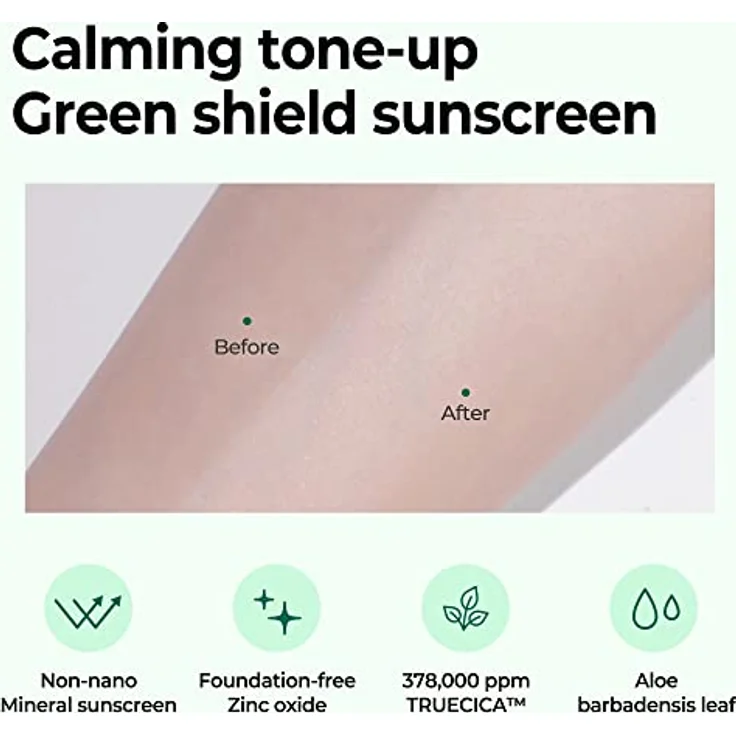SOME BY MI Truecica Mineral Calming Tone-Up Sonnencreme / SPF50+, PA+++++ / 1,69 Unzen, 50 ml/Aufhellende und beruhigende Wirkung/Milder Sonnen- und UV-Schutz-Sonnenschutz – Bild 3