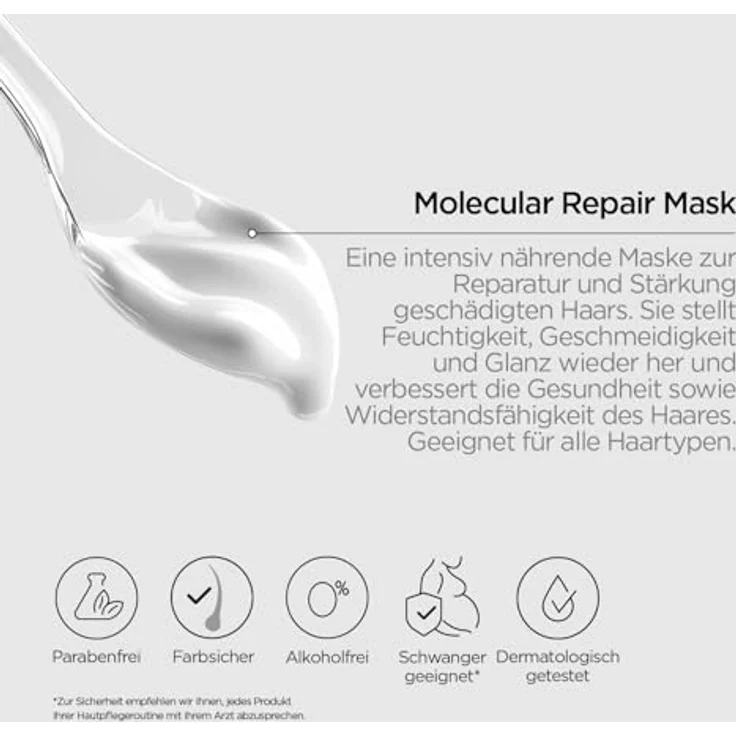 REVOX B77 PLEX Molecular Repair Mask, 50 ml, Haarreparaturmaske zur Wiederherstellung von Haarkeratinbindungen, intensive Hydratation und Glanz, beugt Spliss vor – Bild 5