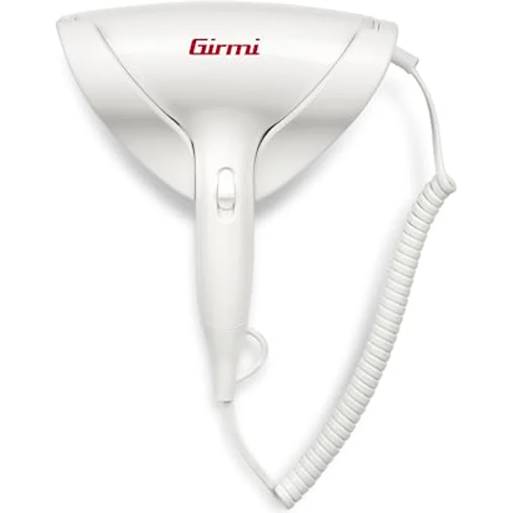 Girmi PH03, Haartrockner zur Wandmontage, 1700 W, 2 Geschwindigkeiten, 2 Temperaturen, Überhitzungsschutz, Weiß – Bild 1