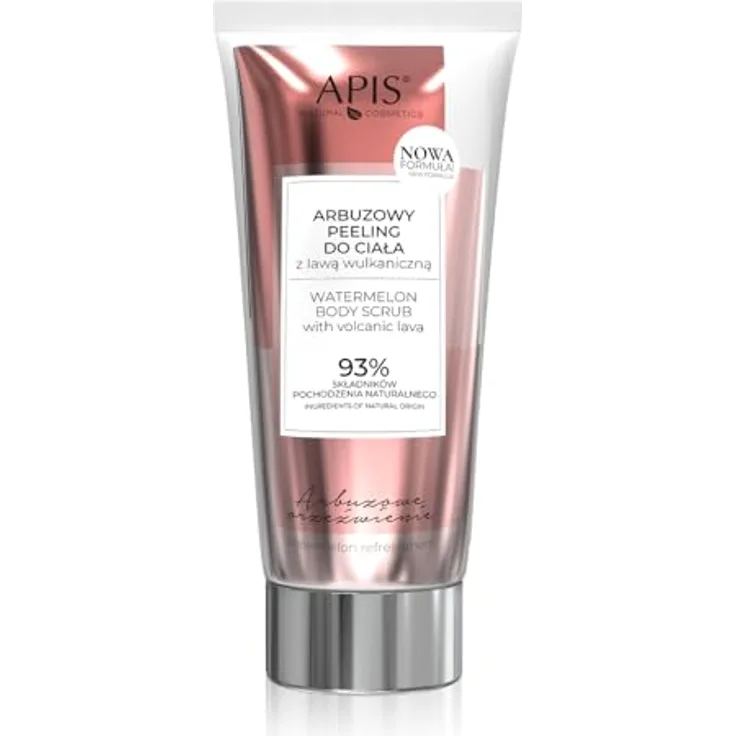 Apis Watermelon Refreshment, Körperpeeling mit vulkanischer Lava, 93% natürliche Inhaltsstoffe, 200ml
