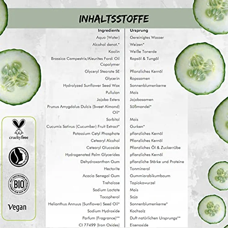 Sante Naturkosmetik Fresh Cucumber Volume Mascara, Wimperntusche mit Bio-Gurkenextrakt und Kegelbürste, 12 ml – Bild 6