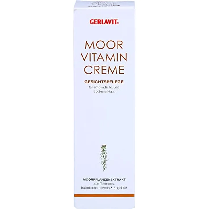 EDUARD GERLACH Gerlavit Moor Vitamin Creme 75 ml, Pflegecreme mit Jojoba- und Avocadoöl für empfindliche Haut