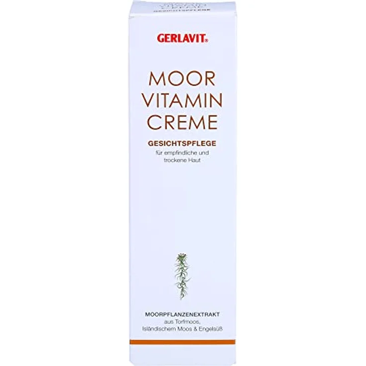 EDUARD GERLACH Gerlavit Moor Vitamin Creme 75 ml, Pflegecreme mit Jojoba- und Avocadoöl für empfindliche Haut – Bild 1