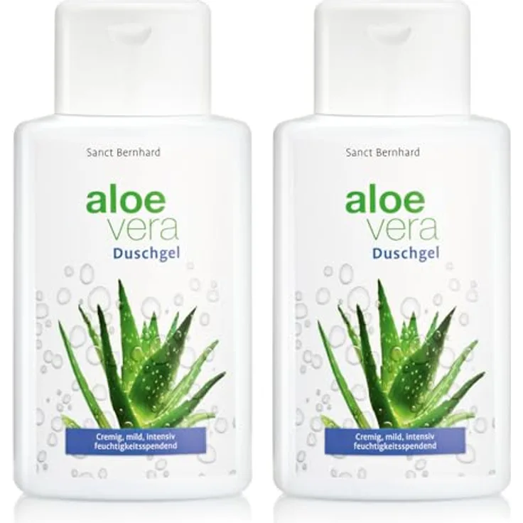 Sanct Bernhard Aloe Vera Duschgel, 2x 500 ml, intensiv feuchtigkeitsspendend, für trockene und reife Haut