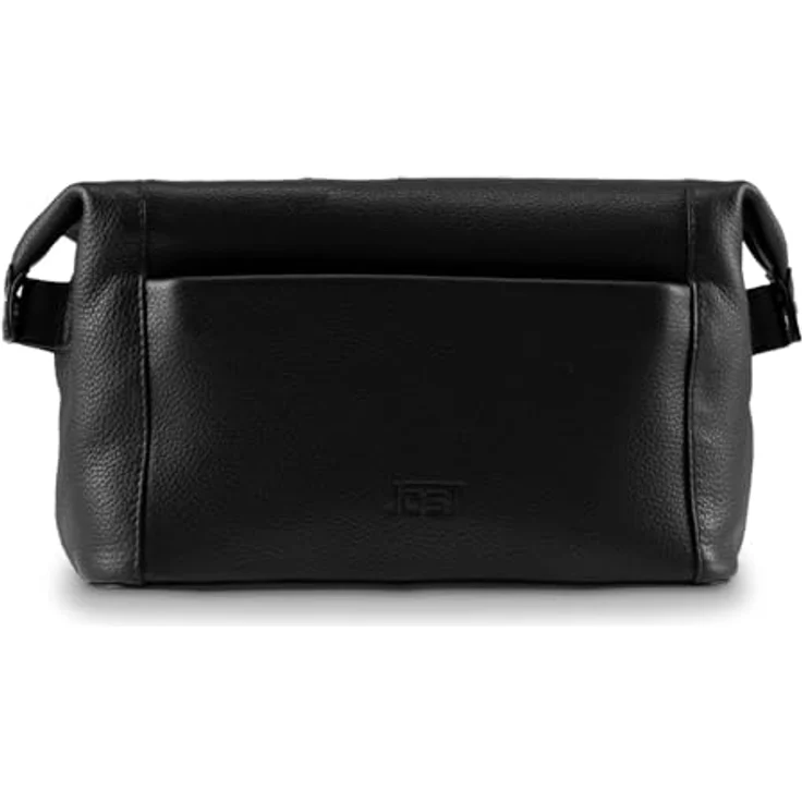 Jost Frankfurt Toilet Bag, Necessaire aus Rindsleder mit geräumigem Hauptfach, schwarz – Bild 1