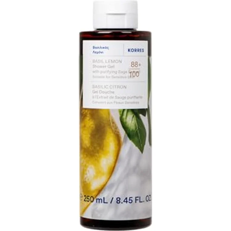 KORRES BASIL LEMON Duschgel mit Salbei-Extrakt, vegan, dermatologisch getestet, 250 ml – Bild 1